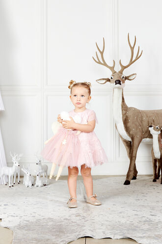 OLIVIA TIERED DRESS in colour POTPOURRI