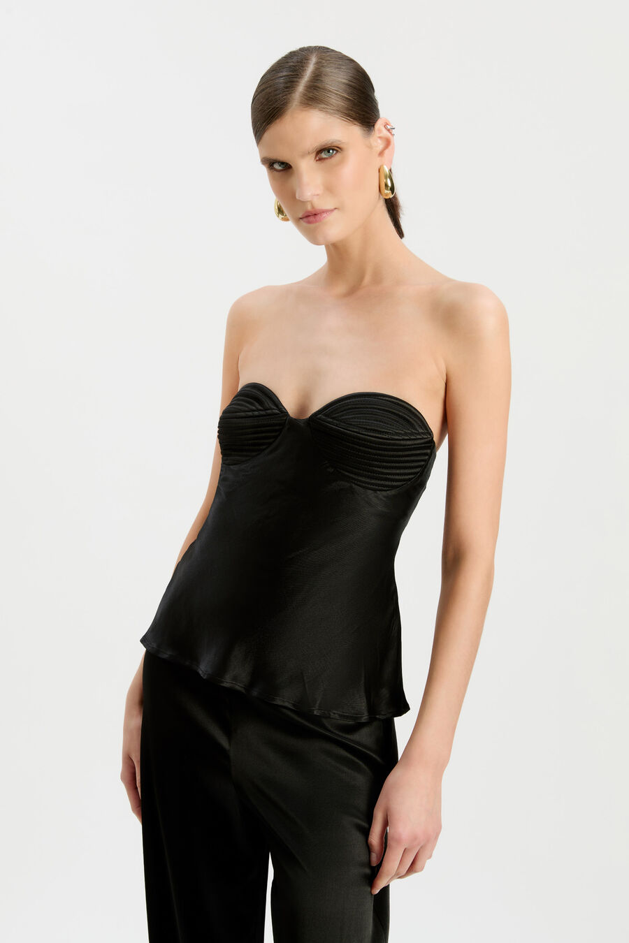Devin Strapless Satin Top
