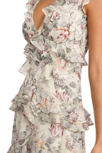 NELLY FLORAL DRESS in colour CLOUD DANCER
