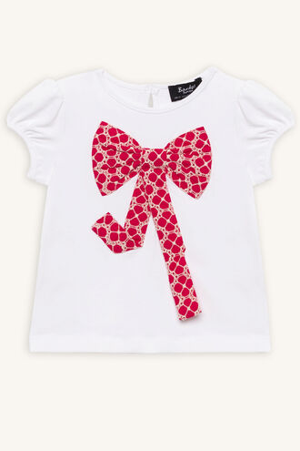 FLORAL BOW TOP in colour BRIGHT WHITE