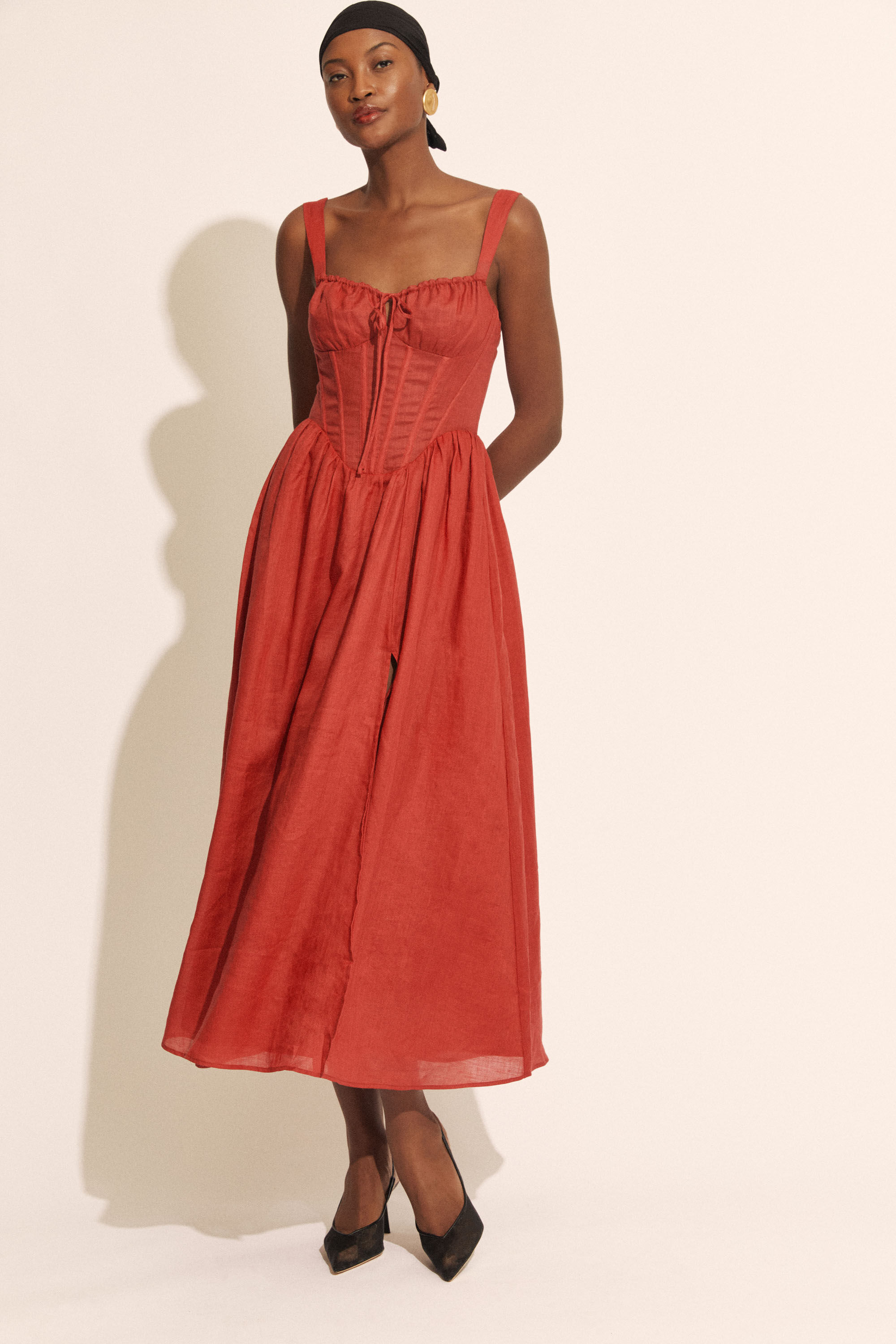 Red colour midi on sale
