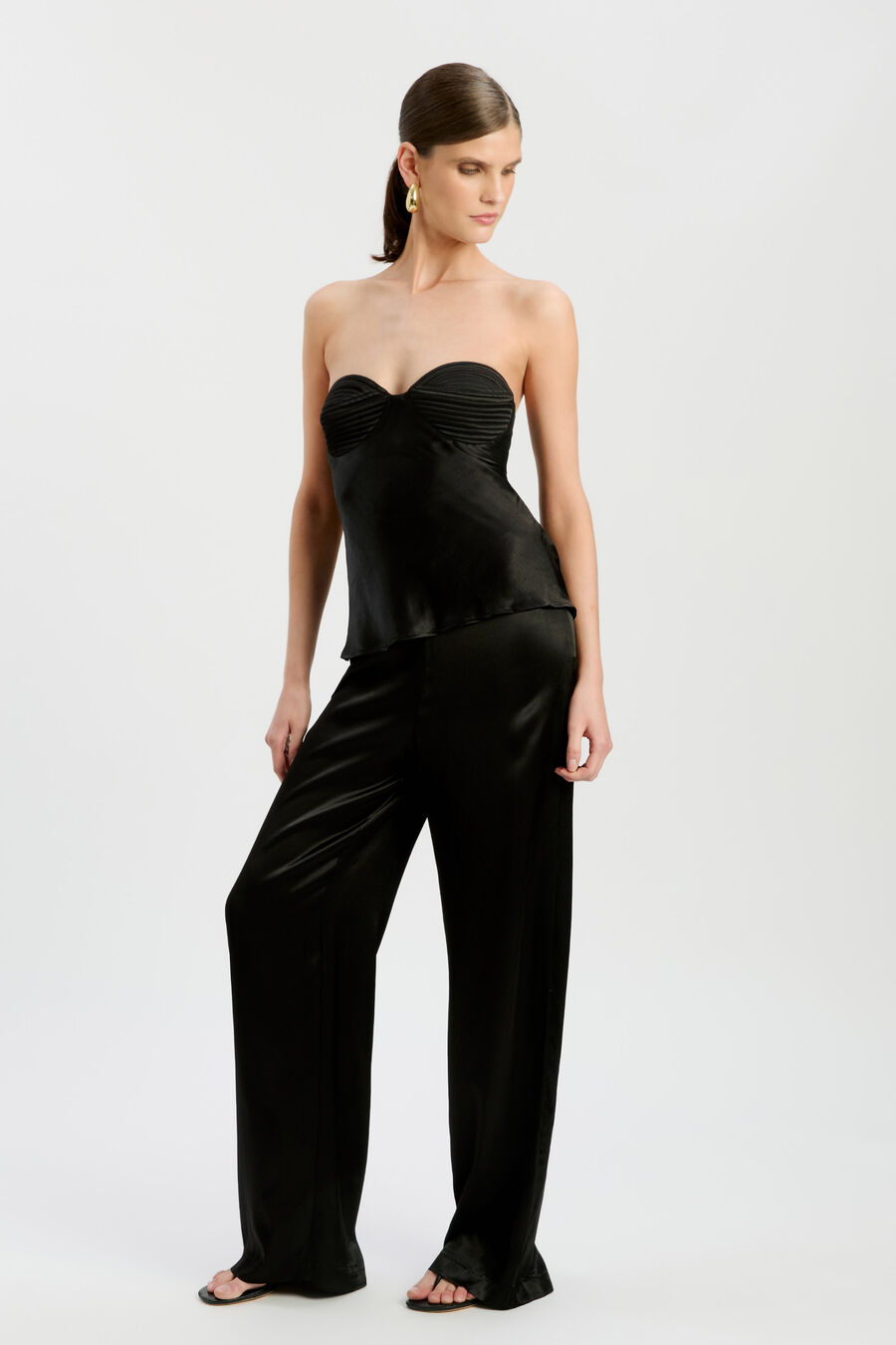 Devin Strapless Satin Top