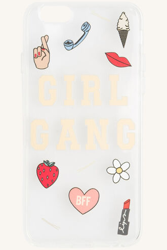 GIRL GANG PHONE COVER in colour BRIGHT WHITE