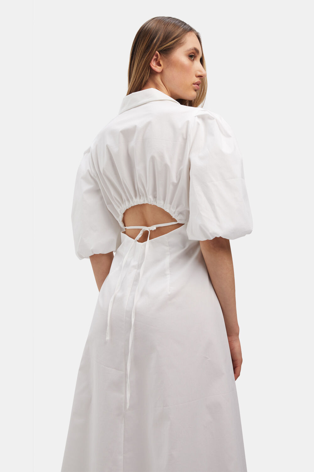 HADES MIDI SHIRT DRESS in colour BRIGHT WHITE