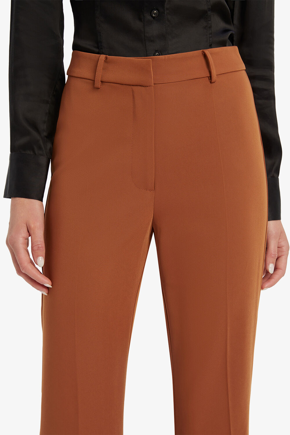 HALIFAX SLIM FLARE PANT in colour COPPER BROWN