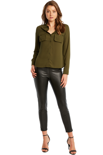 CARGO SHIRT in colour BURNT OLIVE