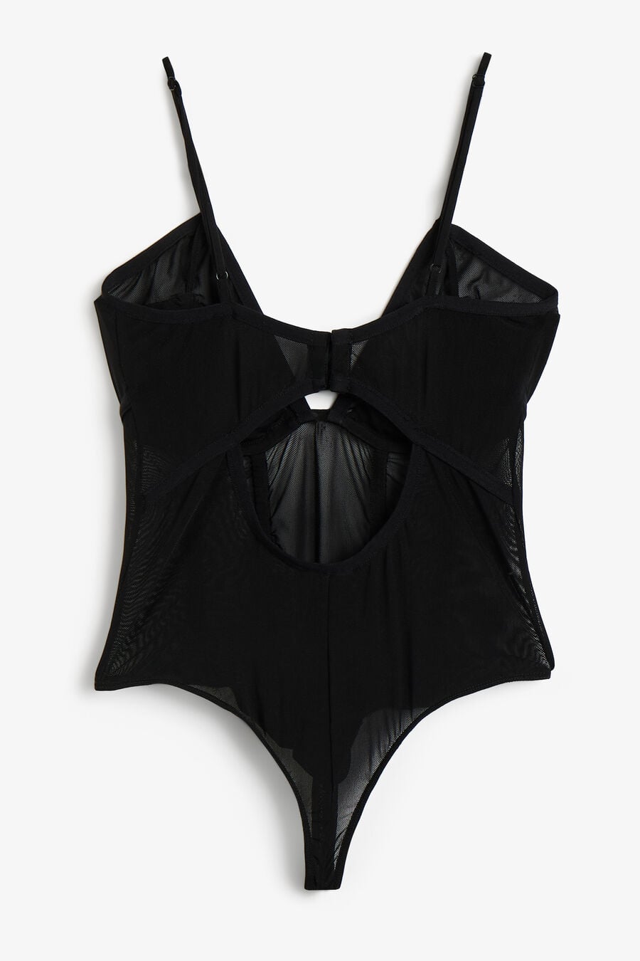 JOVANA MESH BODYSUIT in colour Black