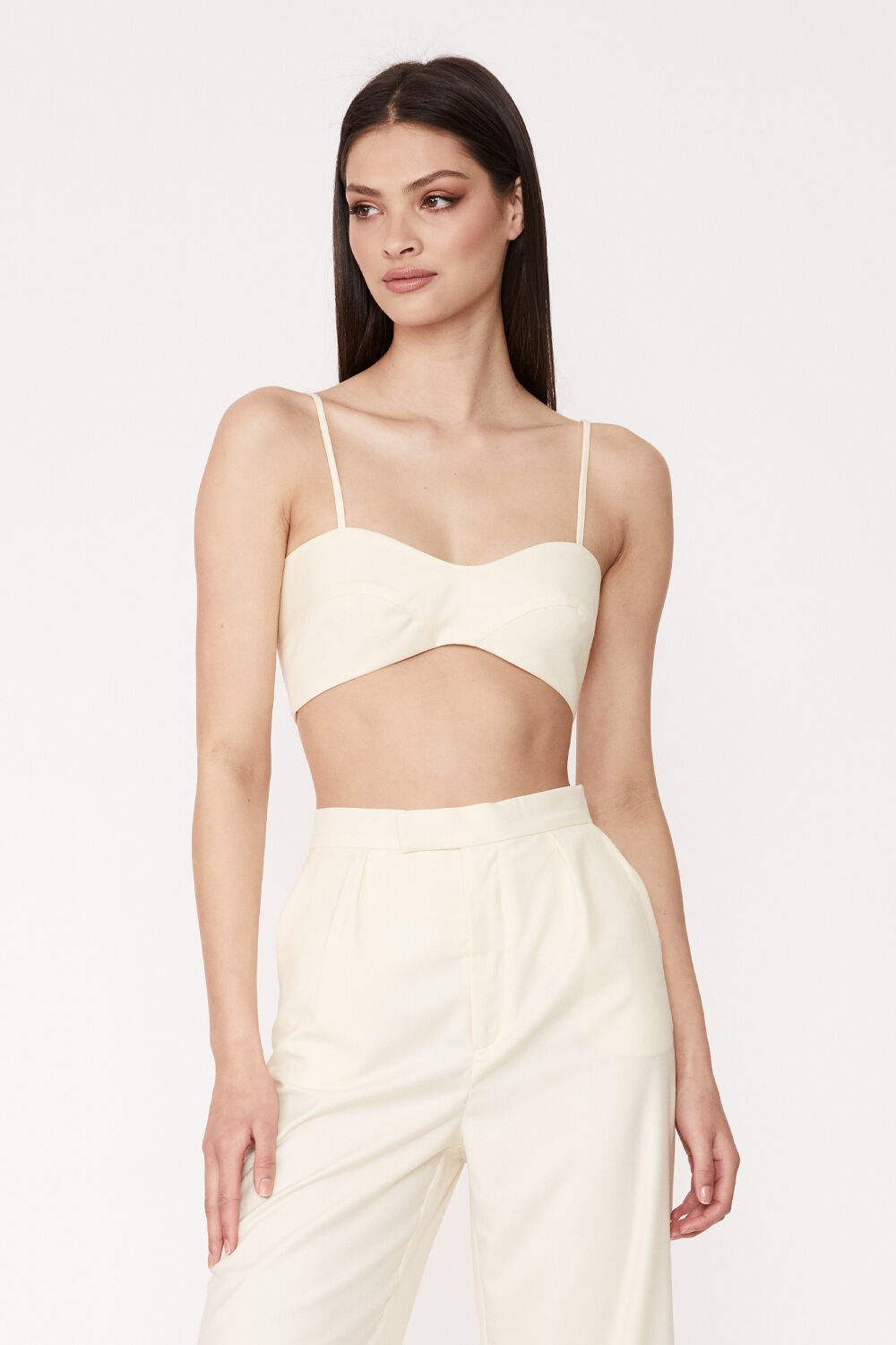 ATHENA CROP TOP in colour TENDER YELLOW