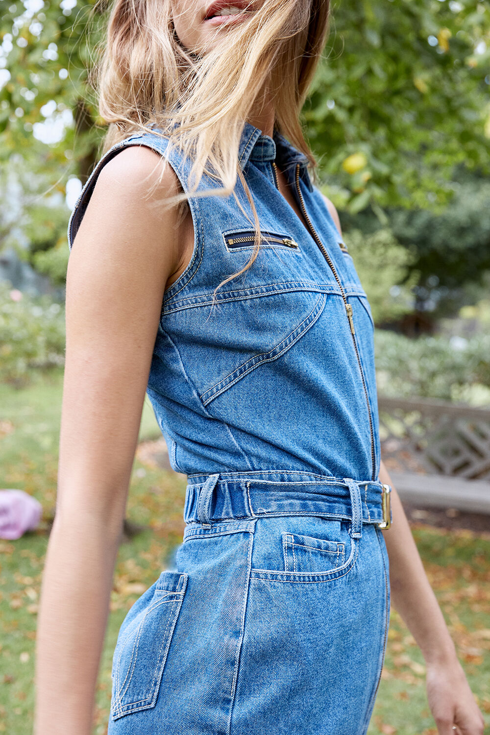Donatella Denim Dress Ladies Clothing Dresses Bardot
