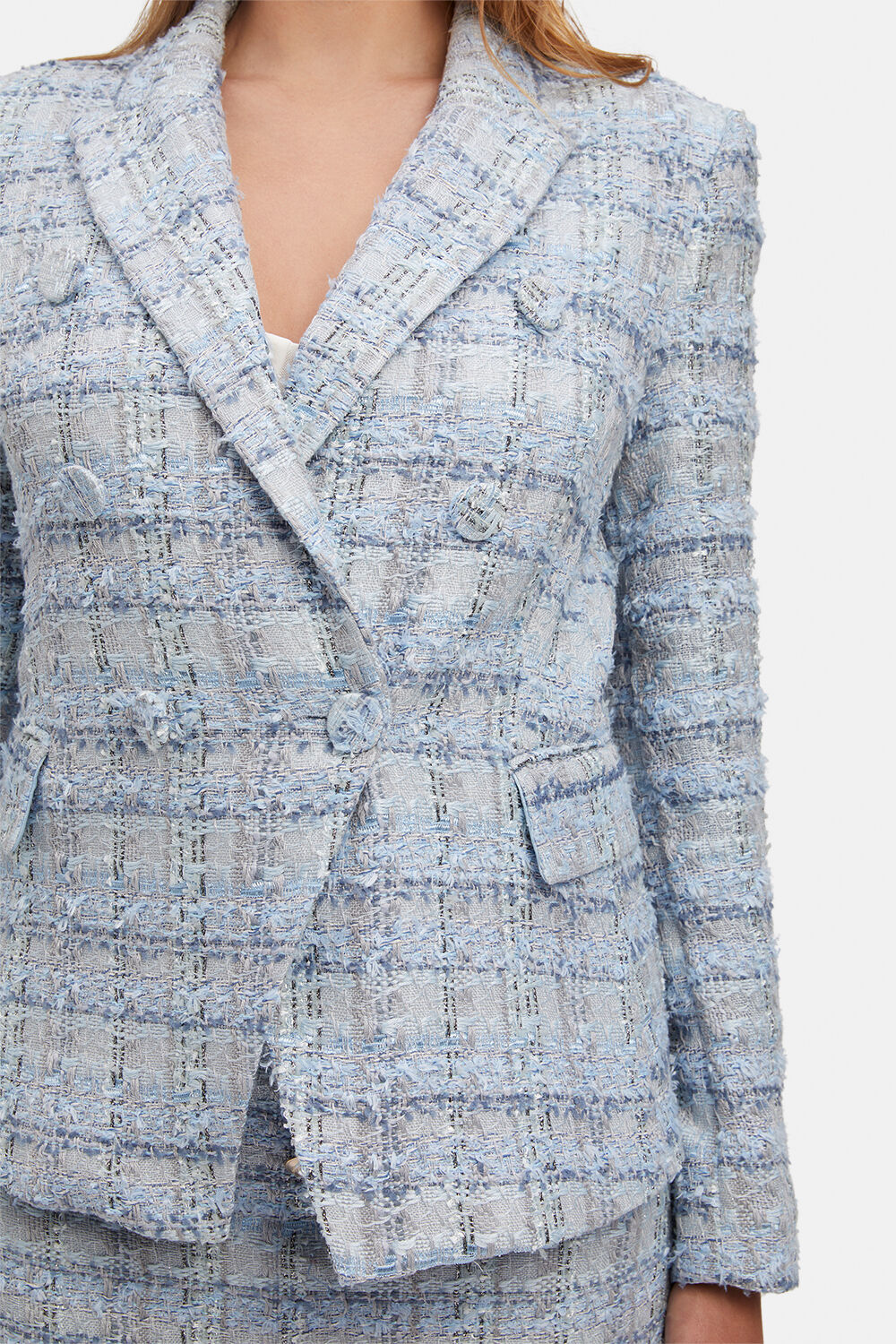 BOUCLE BLAZER in colour CLASSIC BLUE