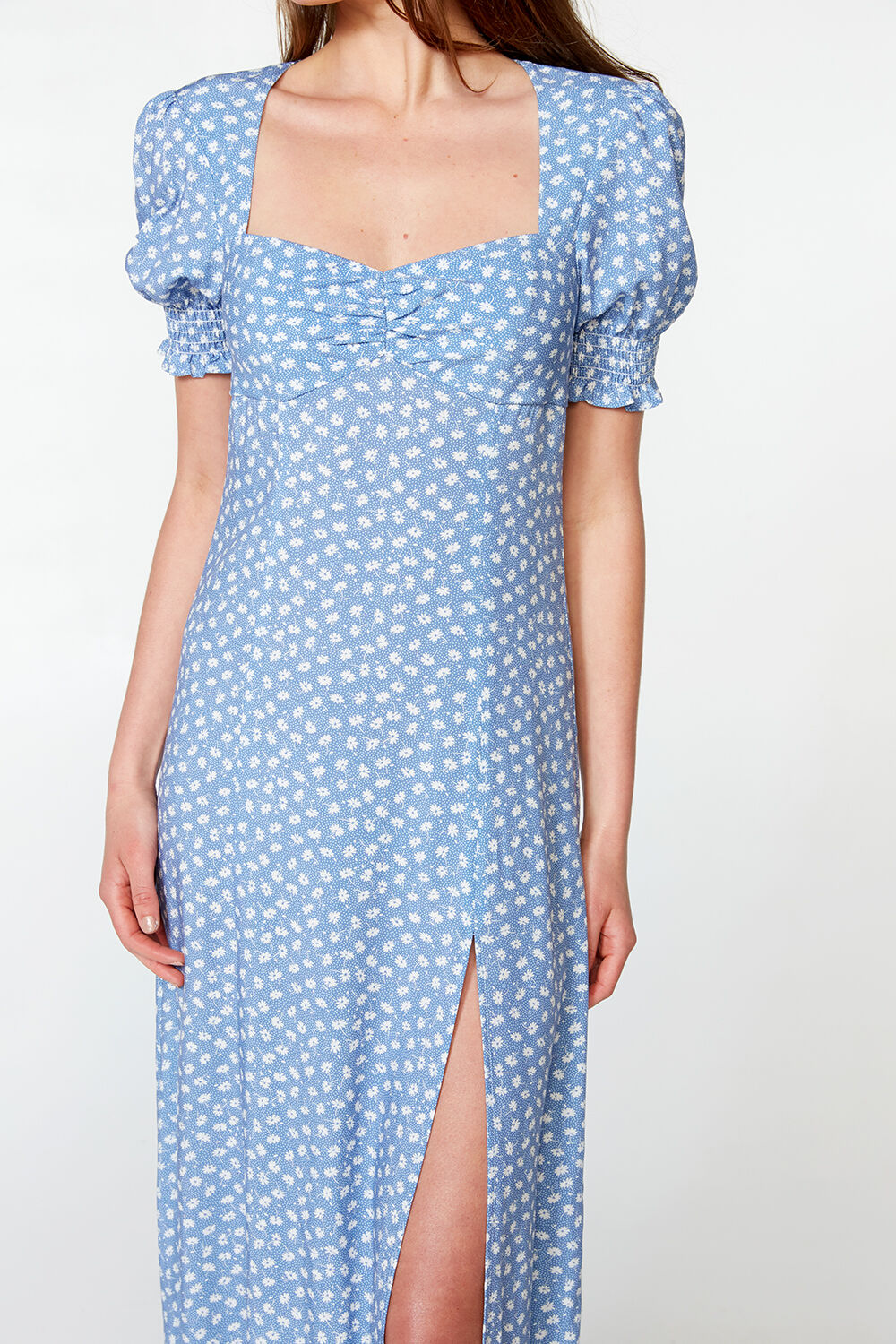 MILLIE FLORAL DRESS in colour POWDER BLUE