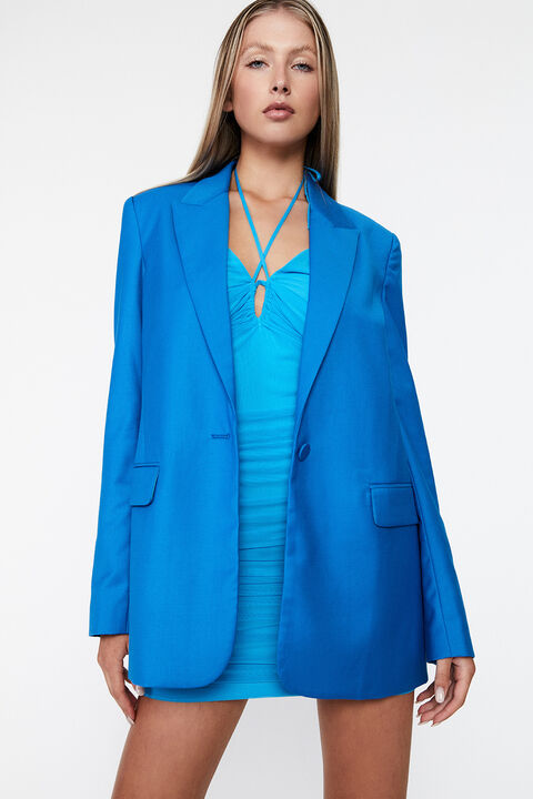 SANDIE BLAZER in colour BRIGHT COBALT