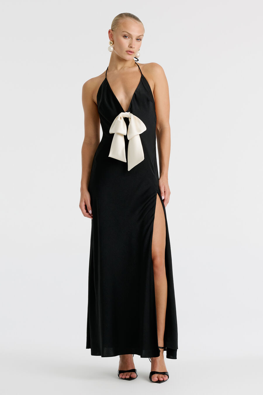 Lavina Bow Halter Dress