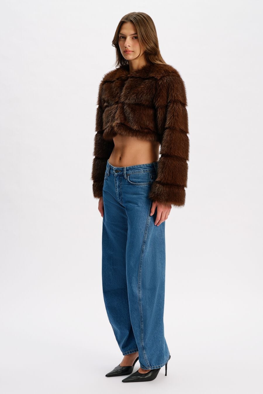 Petro Cropped Faux Fur Jacket