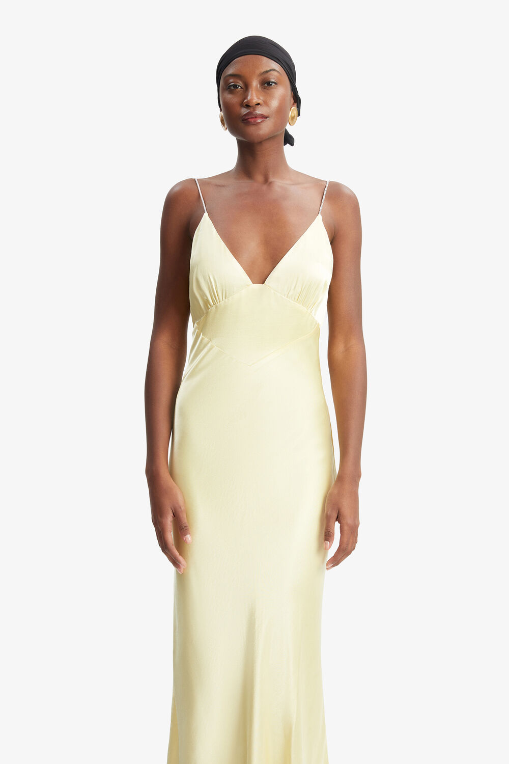 CAPRI DIAMONTE SLIP DRESS in colour LIMELIGHT