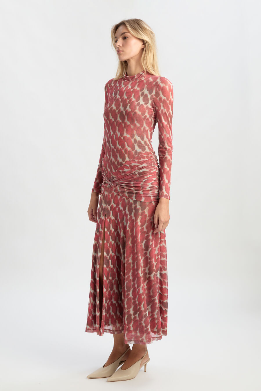 Lea Printed Mesh Dress