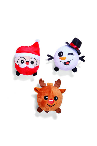 Xmas Buddy Squeezie in colour BRIGHT WHITE