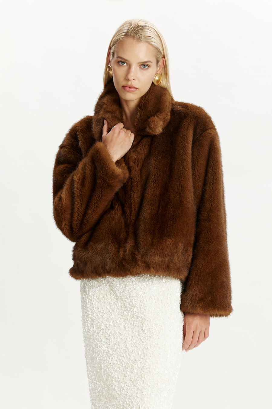 Sylvie Zip Faux Fur Jacket