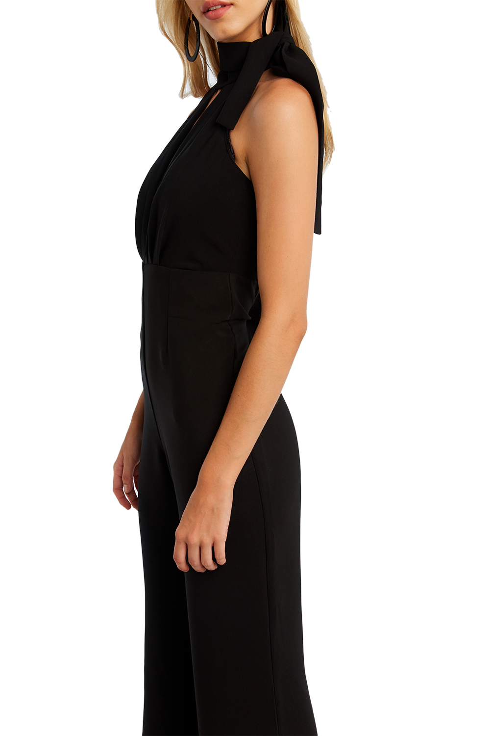 Sleeveless Jumpsuit in Black Bardot