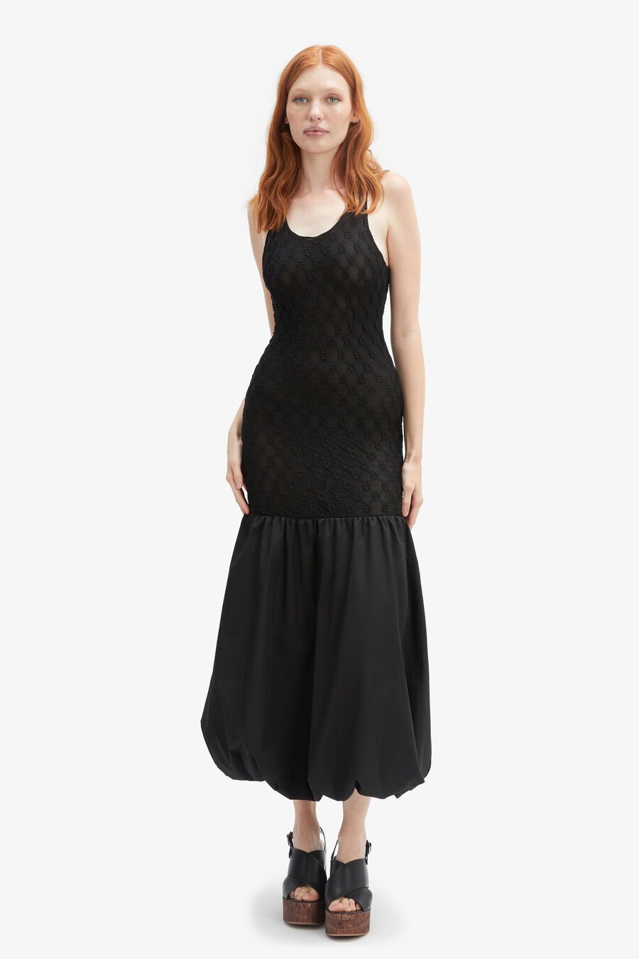 Melody Lace Poplin Maxi Dress