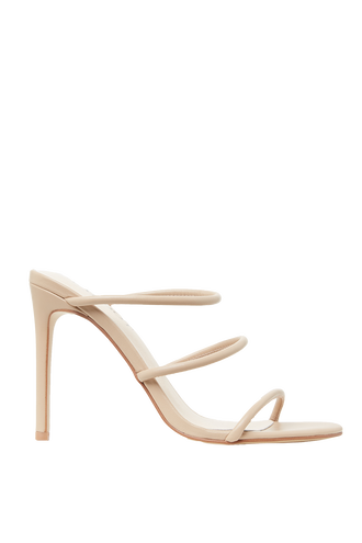 TRI LEATHER STRAP HEEL in colour RUGBY TAN