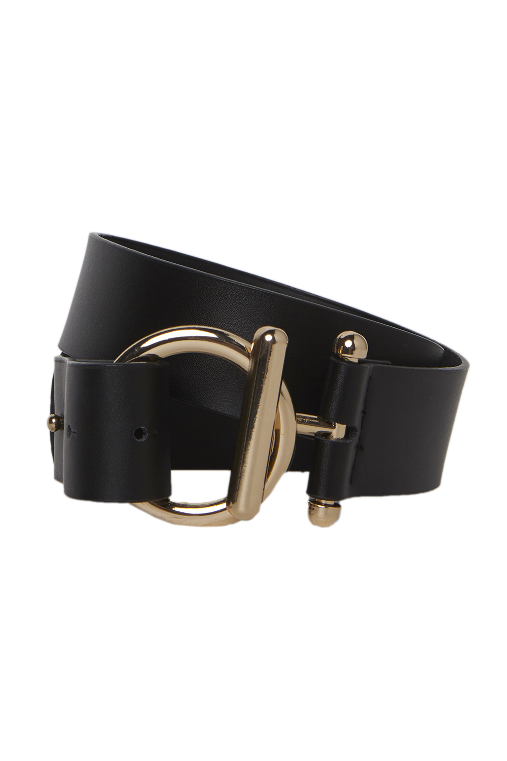 O Ring Belt in Black Bardot