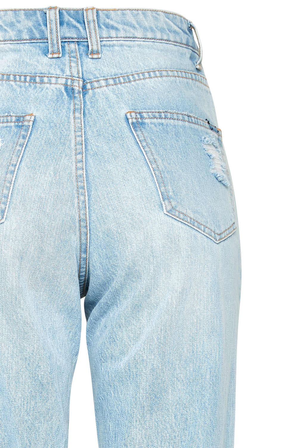 THE MUM JEAN in colour DUSTY BLUE