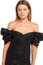 ISSEY MINI DRESS in colour CAVIAR