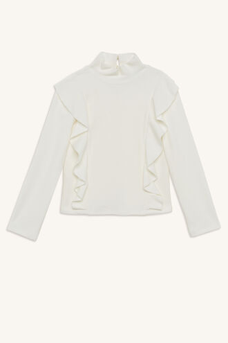 SKYLER BASIC TOP in colour CLOUD DANCER