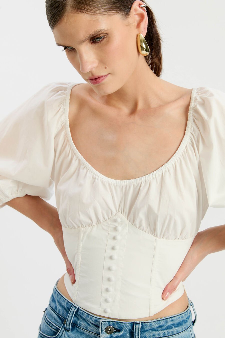 Alessandra Cotton Poplin Top