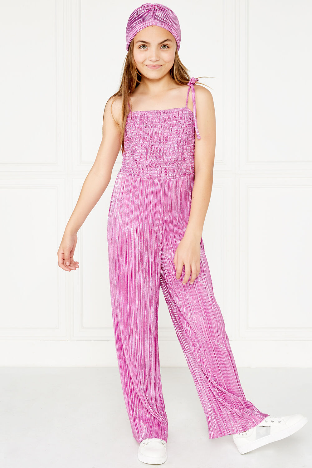 Tween Girl Shimmer Jumpsuit in Pink Shine | Bardot Junior