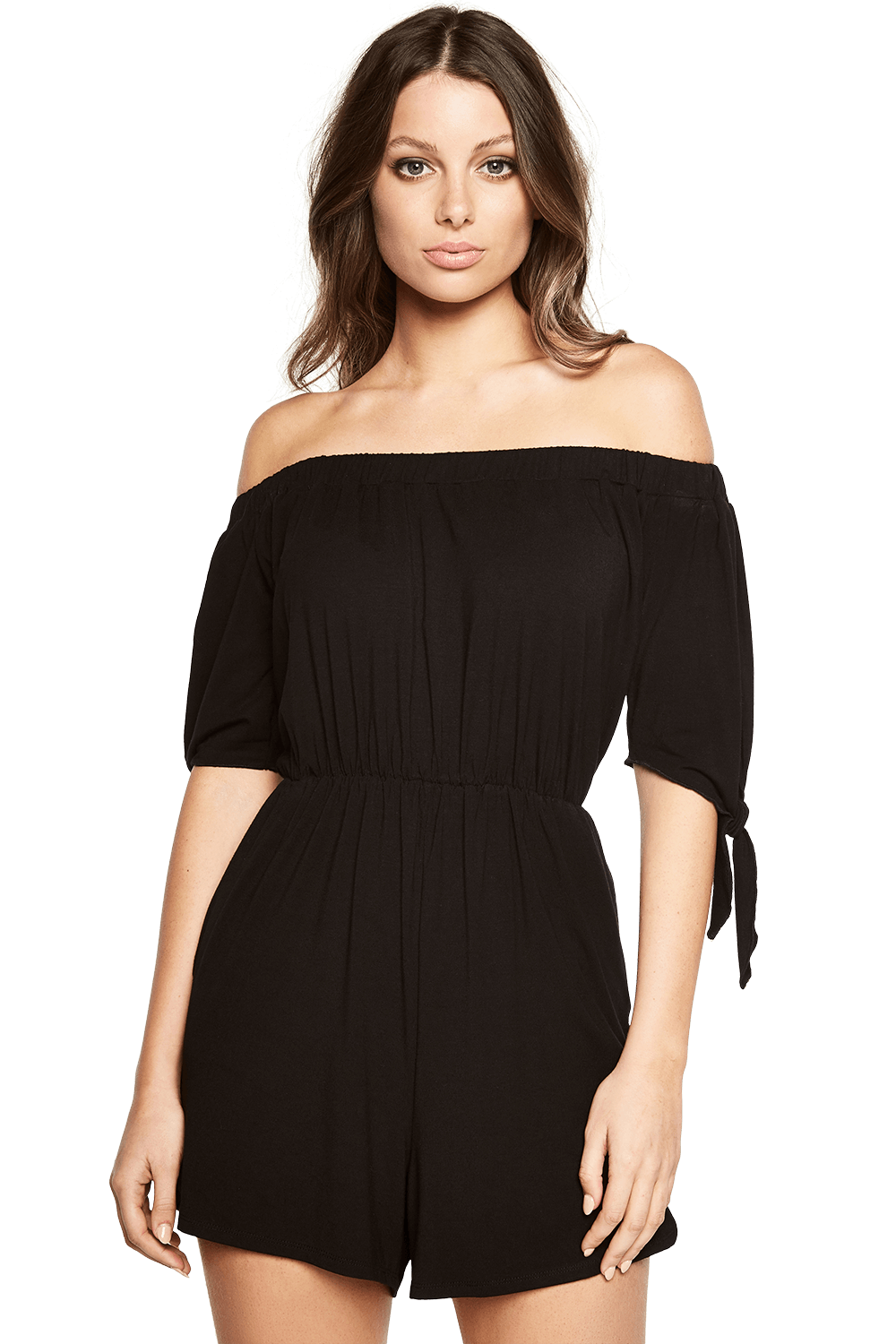 Knit Trim Playsuit Ladies Outlet & Clothing Bardot