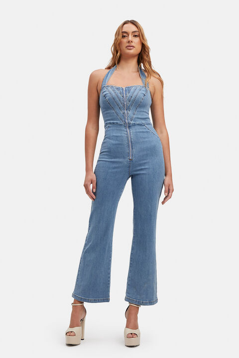 LEE HALTER PANTSUIT in colour MIDNIGHT NAVY
