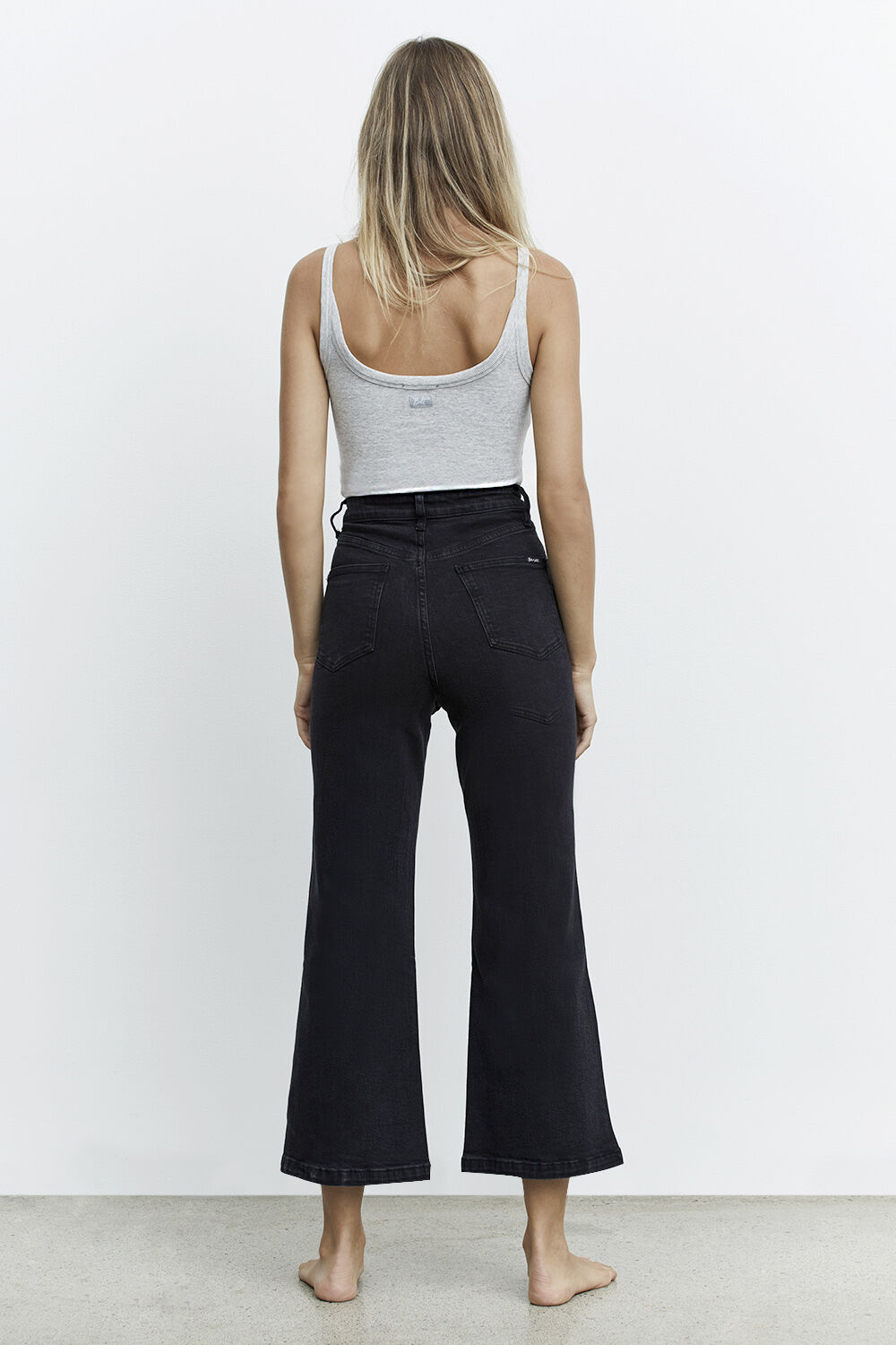 LORA WIDE LEG JEAN in colour CAVIAR
