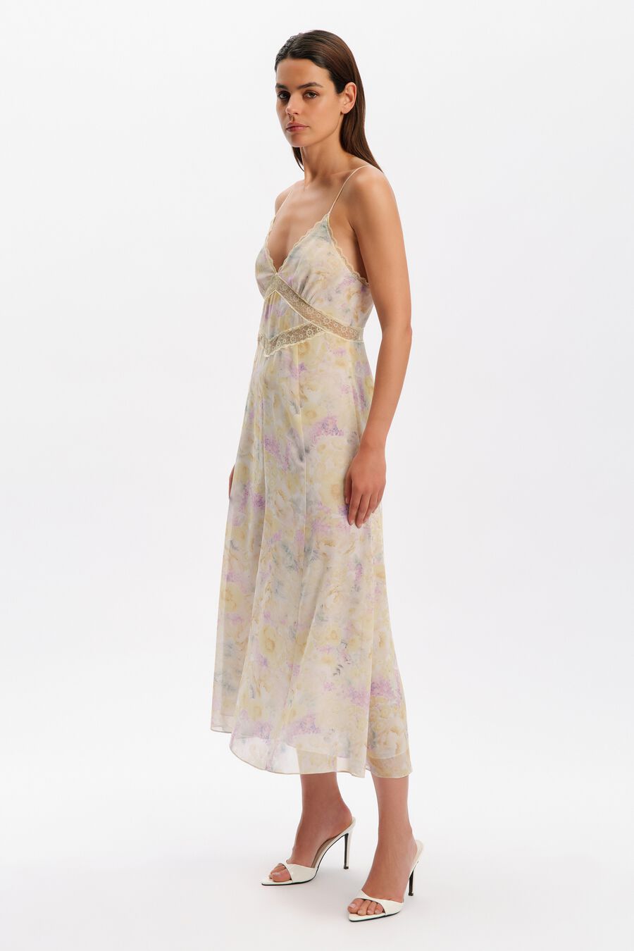Livia Lace Detail Midi Dress