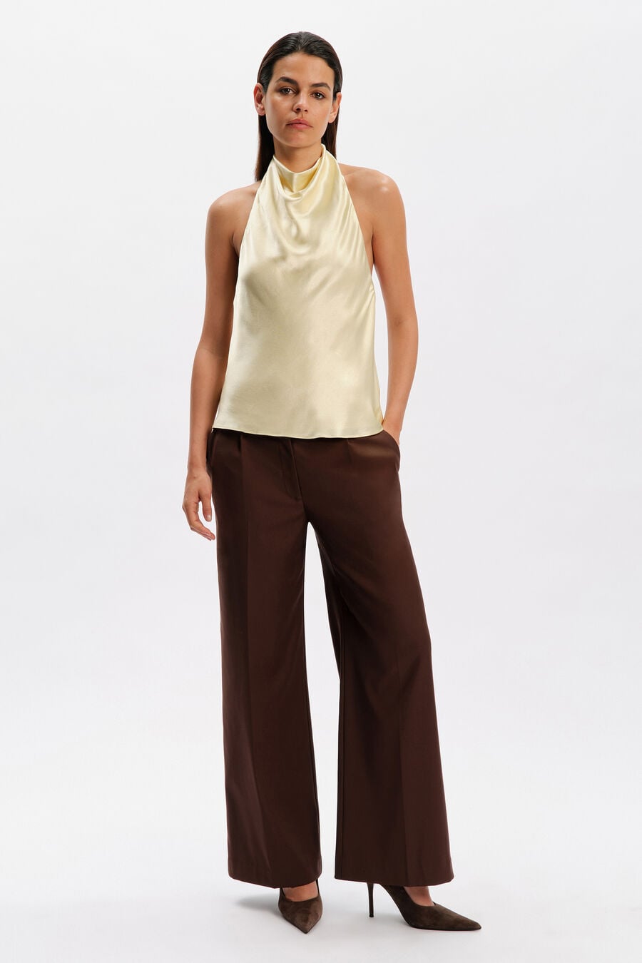 Solene High Cowl Neck Top