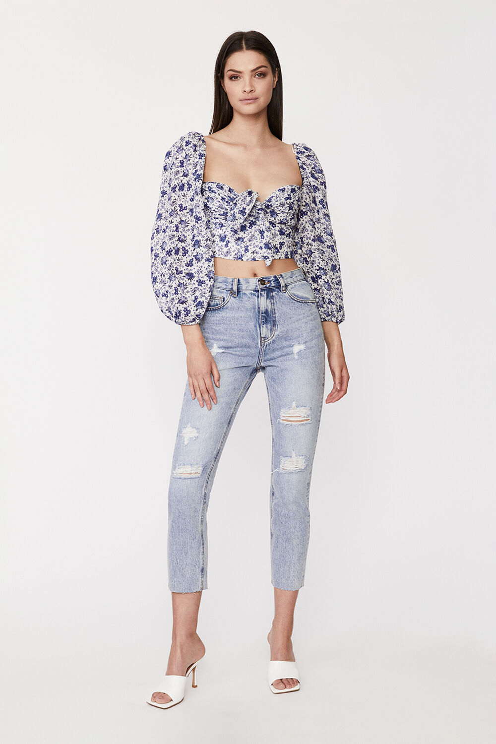 FLORA TIE TOP in colour LOTUS