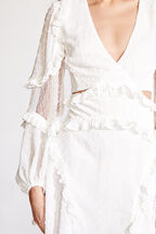 ZIGGY MINI DRESS in colour CLOUD DANCER