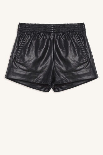 PU SHORTS in colour JET BLACK
