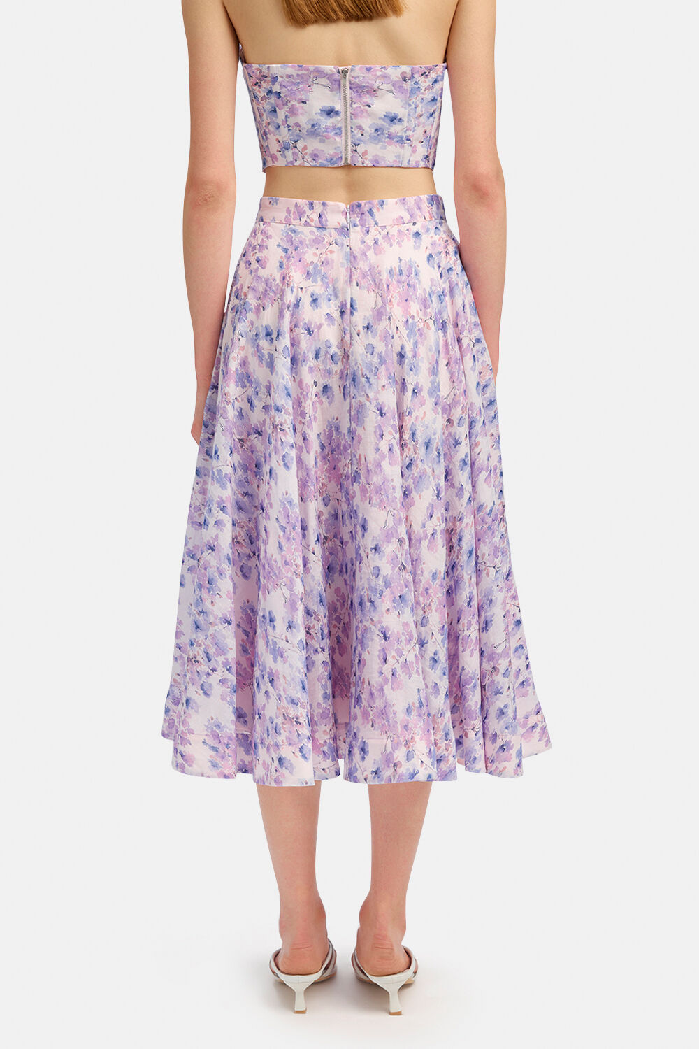 MIRABELLE MIDI SKIRT in colour METEORITE