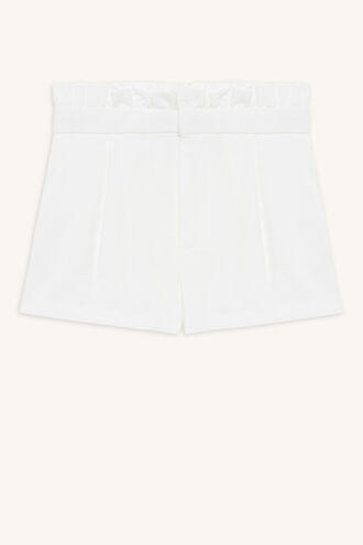MEGAN PAPERBAG SHORT in colour CLOUD DANCER