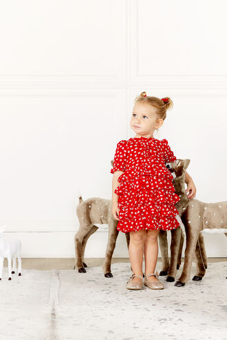 MAYA RA RA DRESS in colour LIPSTICK RED