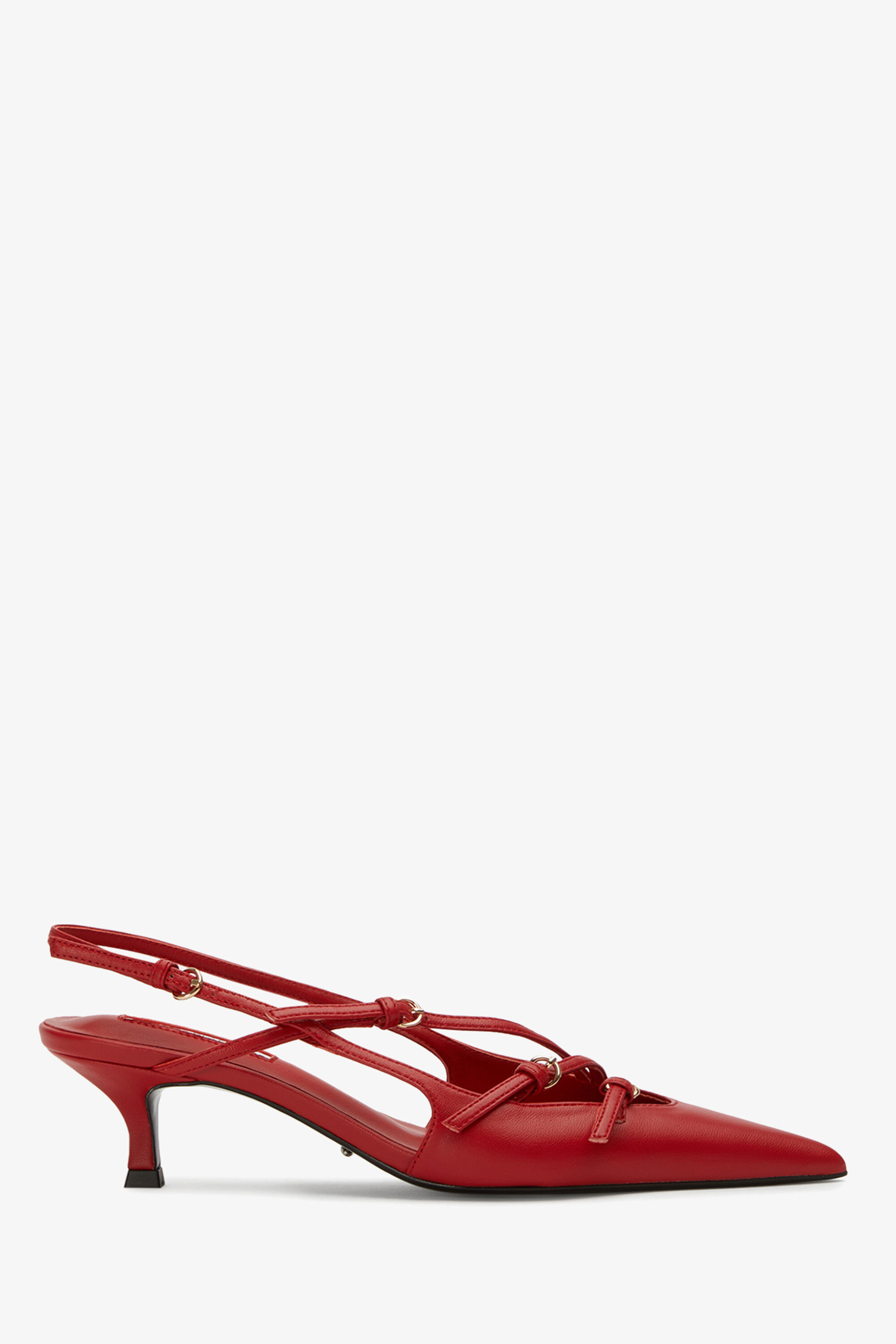 Tony Bianco Koko Ruby Nappa Shine Heels In Ruby Bardot