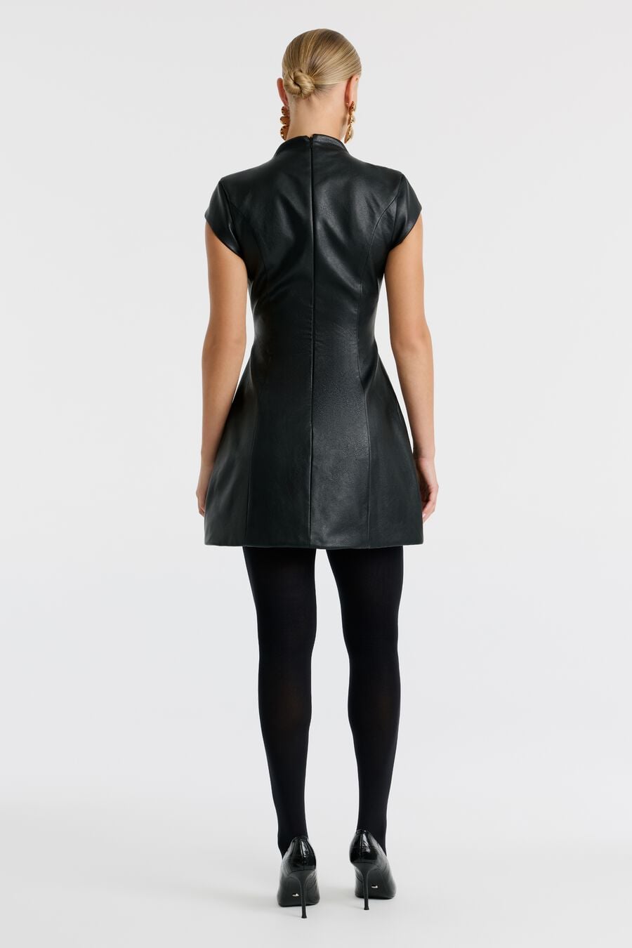 Delphi Vegan Leather Mini Dress