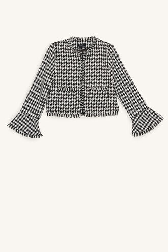 HOUNDSTOOTH JACKET in colour JET BLACK