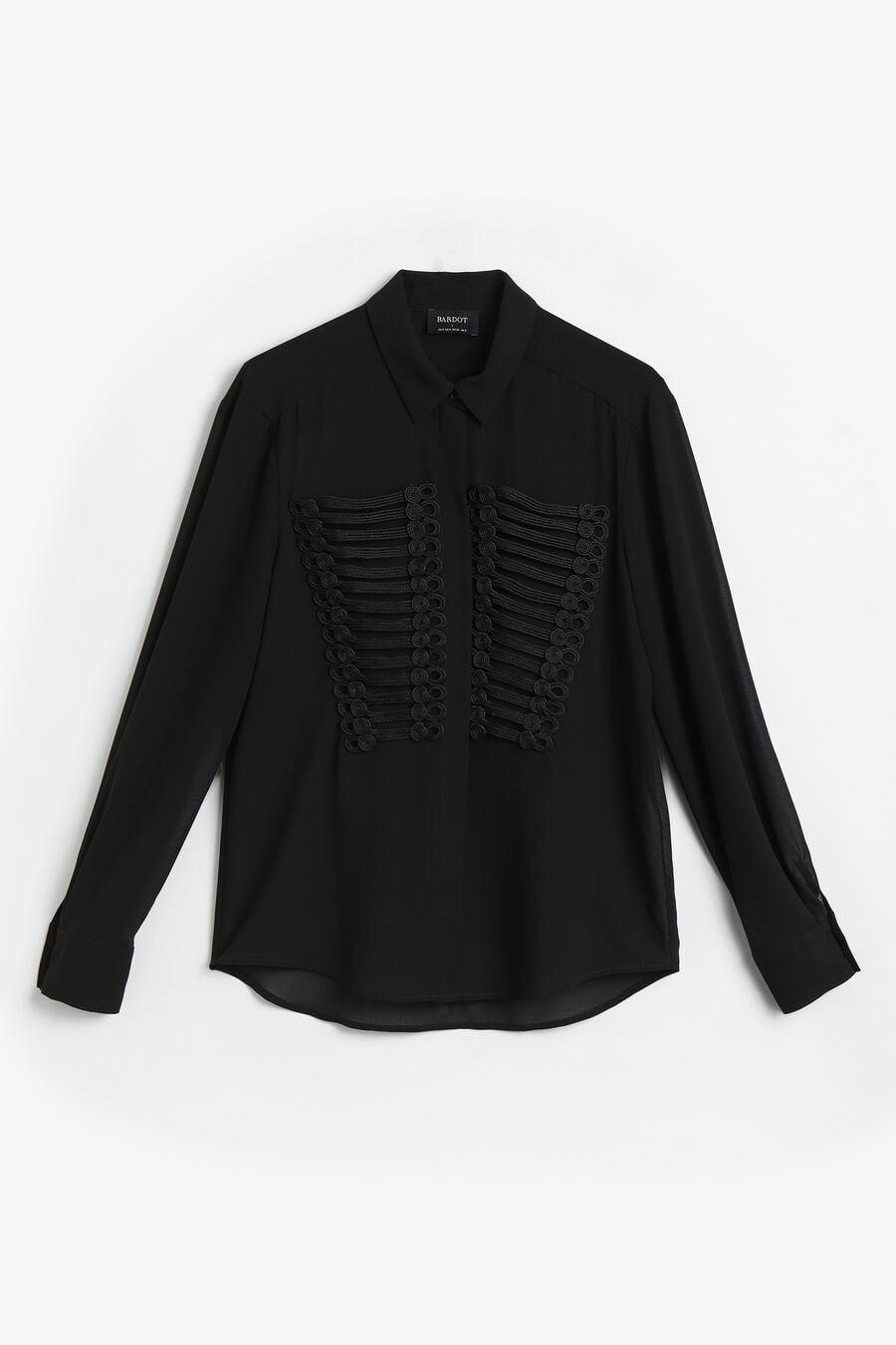 Evita Trim Detail Sheer Shirt