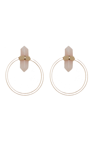 CRYSTAL HIGH EARRINGS in colour GOLD EARTH