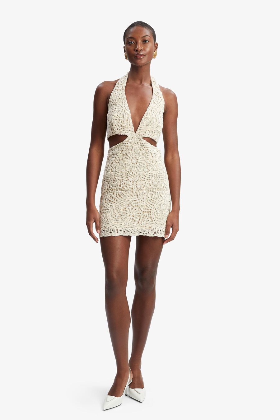 Arias Crochet Mini Dress