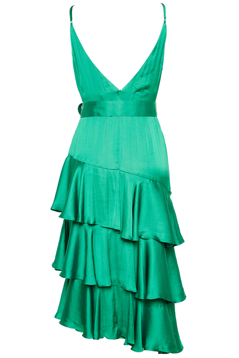 LENNIE MIDI DRESS in colour CLASSIC GREEN