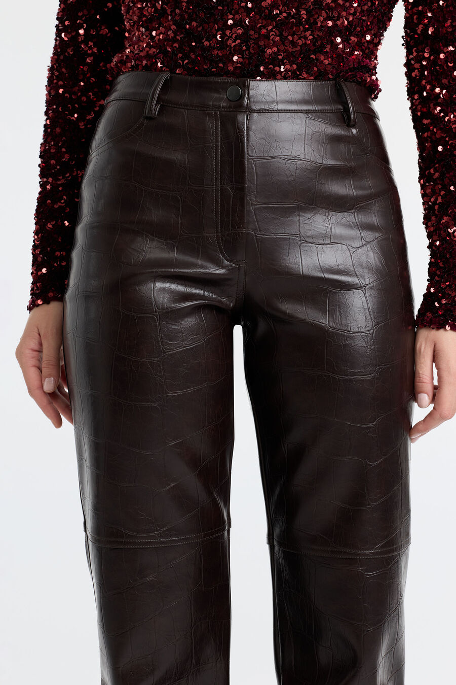 Nia Vegan Croc Leather Pant